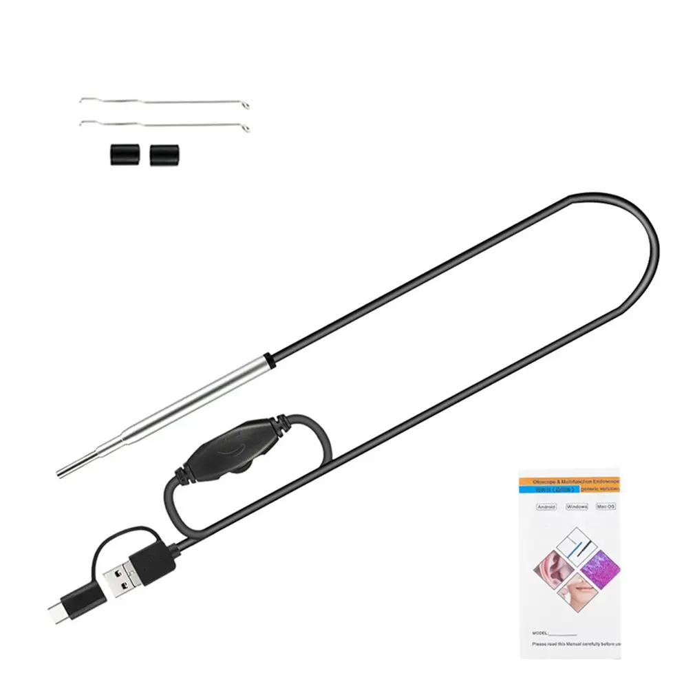 

Endoscopic Ear Cleaning Camera 3 in 1 1.0mm 720p HD 3.9 MP Borescope Otoscope Inspection Camera Visual Tool for Android