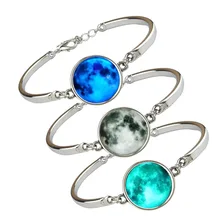 1 шт. Светящиеся в темноте кристаллические браслеты ювелирные украшения светящаяся планета браслеты