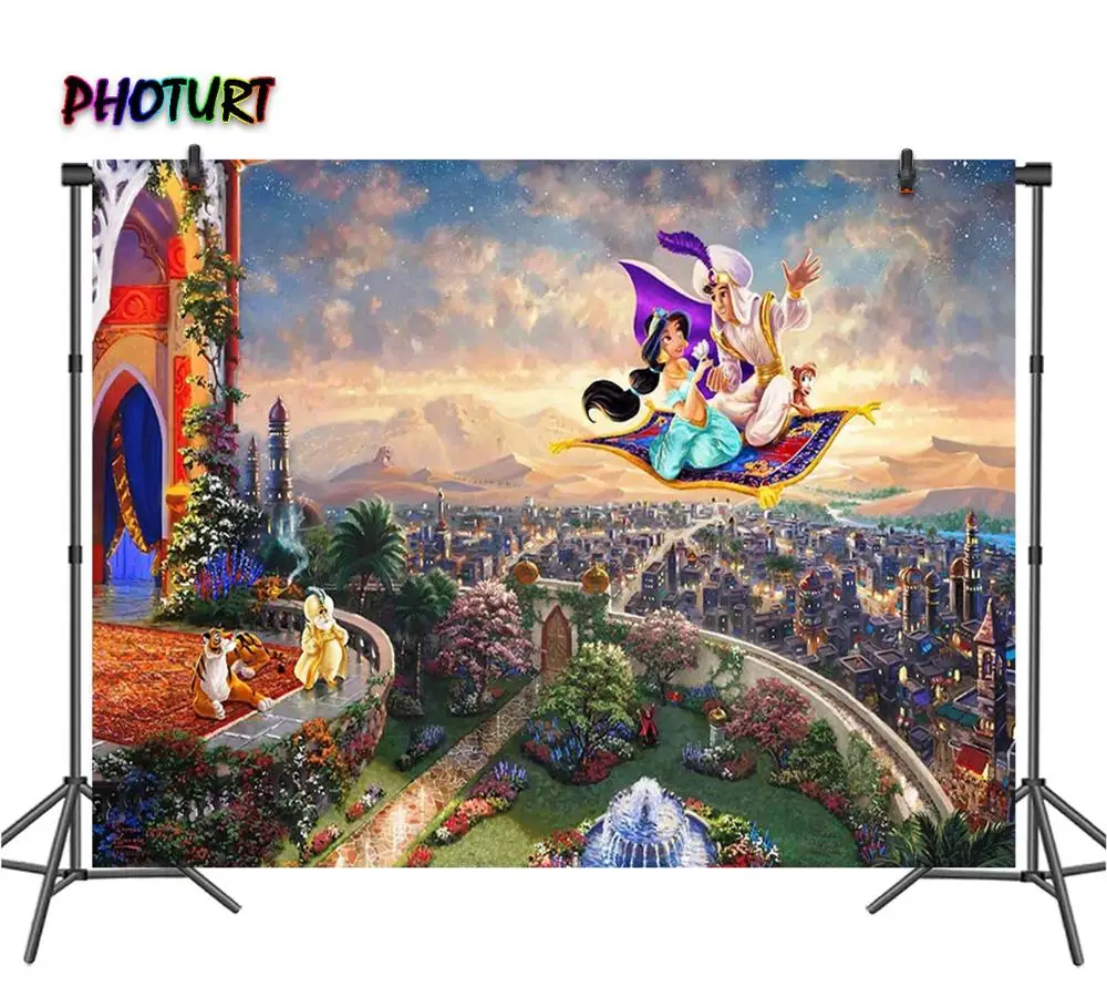 PHOTURT с рисунком &quotАладдин&quot дворцовый сад фотографии фонов День рождения фон