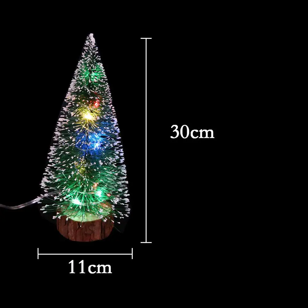 Рождественский светильник, украшение для рабочего стола, светодиодный светильник, s мини, Рождественская елка, Рождественский настольный декор, лучший подарок для детей - Испускаемый цвет: 30cm