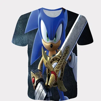 

3D print Children Sonic The Hedgehog Boys Girls Tops Tees Cartoon Design Funny T-Shirts Kids Summer Casual Clothes For Toddler