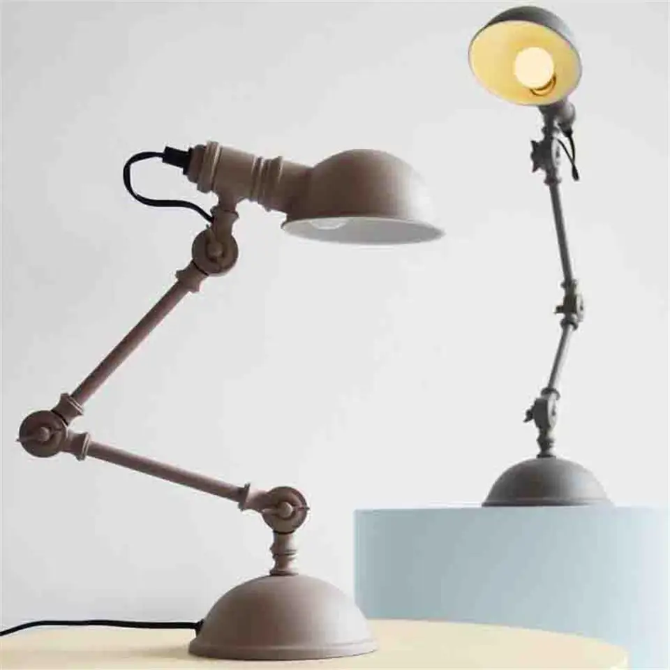 

Modern Adjustable Table Lamp Bedroom Loft Decor Desk Lamps Living Room Dining Room Reading Desk Light Iron Studyroom Lighting