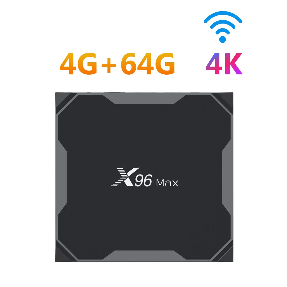 ТВ приставка Android 9 0 X96 Max Amlogic S905X2 Smart 4K сетевая медиаплеер 4 Гб RAM 64 X96Max сетевой