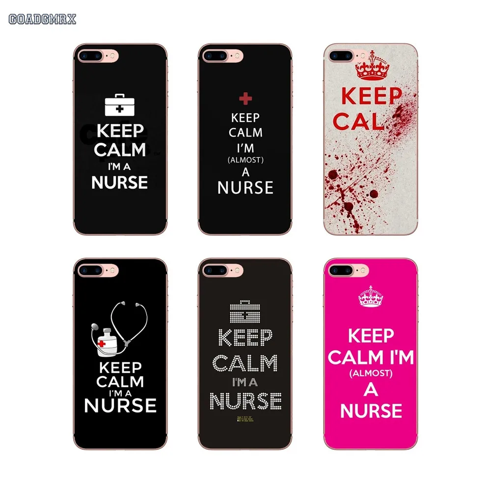 Для Xiaomi Redmi Note 2 3 4 5 5A 6 7 mi 8 Pro Lite 9 SE 5s 5X 6X Pocophone F1 Keep Calm I'm A Nurse TPU прозрачные чехлы |