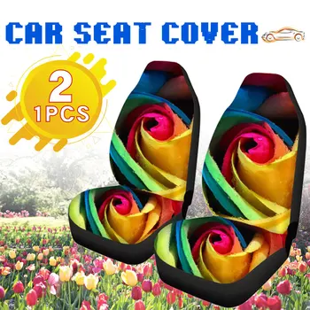 

Colorful roses Car Seat Cover Front Rear Seat Covers Protector Interior Universal Cushion Cover for Toyota VW BMW Ford Mazda KIA