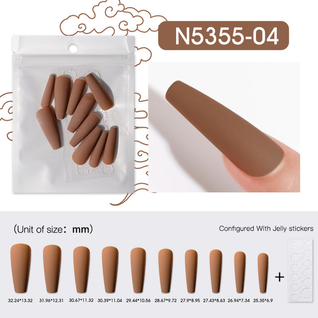 10PCS/LOT False Nail Color Artifical Fake Nails Art  All For Manicure Press On Nail Gel Tools Matt Gel Art Design