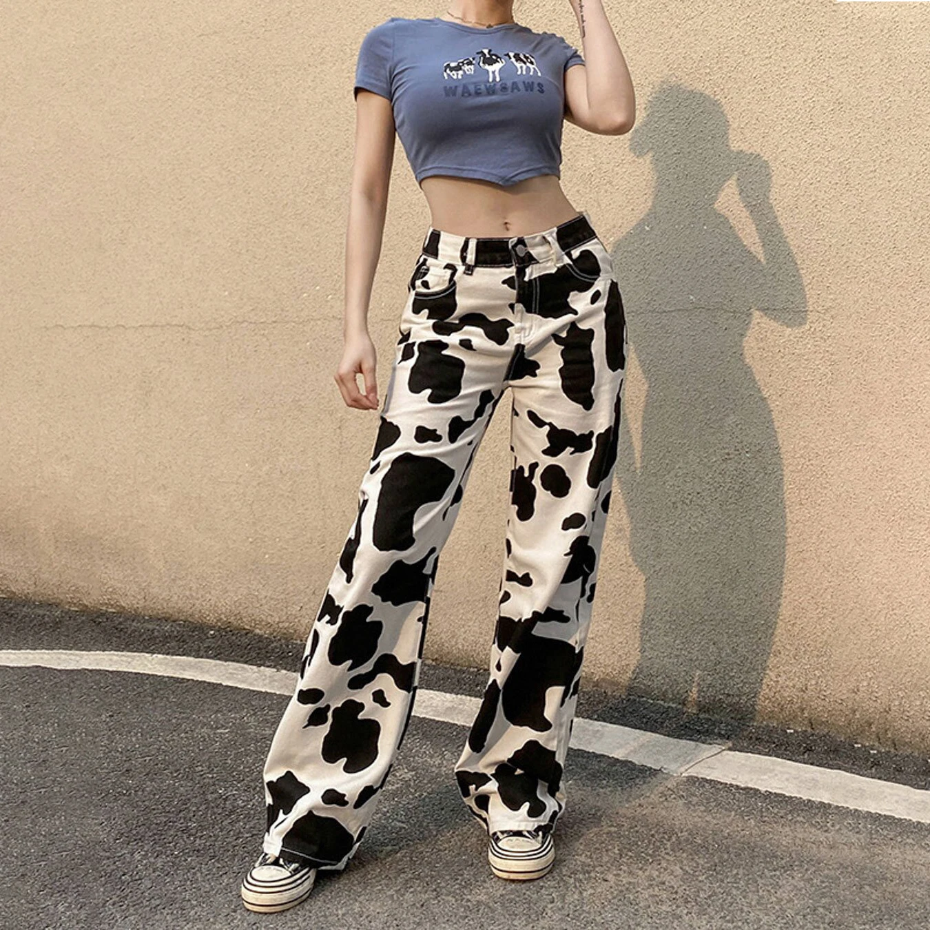 Fashion Autumn Women's Jeans Y2K High 