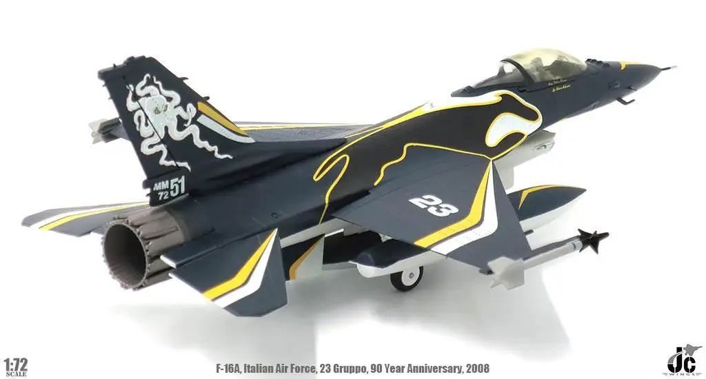 JC Крылья F-16A Боевой сокол итальянских ВВС 23 Gruppo 1/72 литой самолет