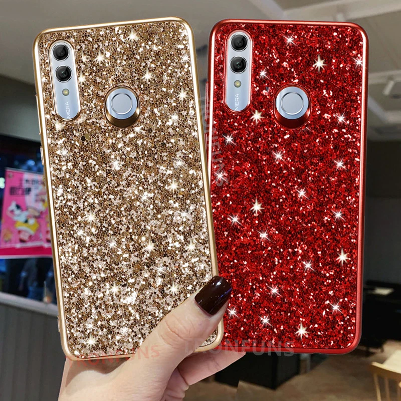 Блестящий чехол с блестками для Huawei P40 P30 Lite P20 Pro Honor 20i 10i 20 Mate 30 Y5 Y6 Y9 Prime 2019 мягкий |