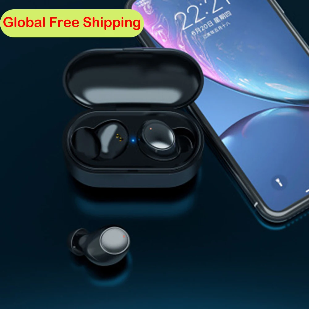 6D стерео Bluetooth наушники беспроводные TWS HD мини с микрофоном спортивные гарнитура
