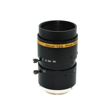 

UHD 10MP 50MM F2.6 NO TV Distortion 2/3" sensor 0.35 MOD Machine Vision Lens For security IP CCTV camera(SL-MV5026C10MP-23)