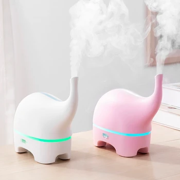 

USB Funny Elephant Ultrasonic Essential Oil D-Iffuser Color LED Humidificador Portable Air Humidifier Fogger