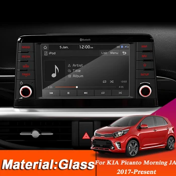 

Car Styling 7inch Dashboard GPS Navigation Screen Glass Protective Film Sticker For KIA Picanto Morning JA Control of LCD Screen