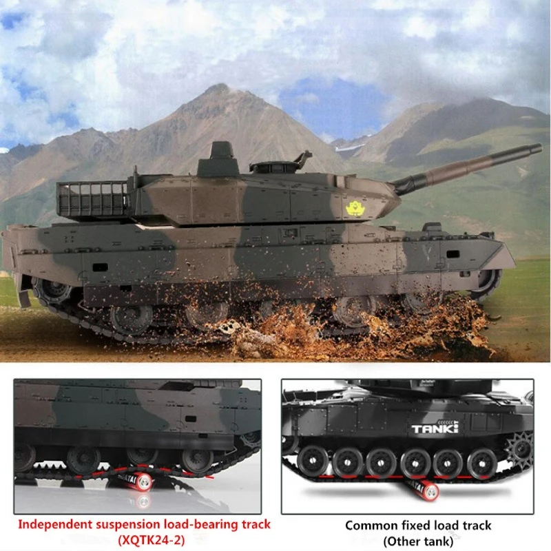 QLX RC Tank Independently Suspended Load-Bearing 2.4G HZ Radio Remote Control Tank Toys Drift Tank Time 40 Minutes RTG 5