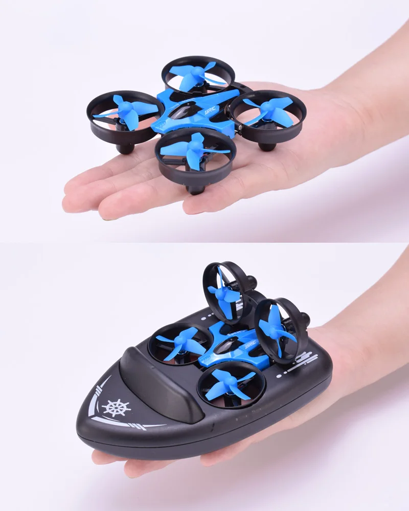 JJRC H36F 2,4G автомобиль Дрон лодка 3в1 многофункциональные игрушки с дистанционным управлением с безголовым режимом 3D переворачивания и классный светильник