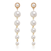 Корейские элегантные массивные жемчужные серьги бисером DIY длинные висячие серьги с кисточками для женщин модные ювелирные изделия Oorbellen Brincos