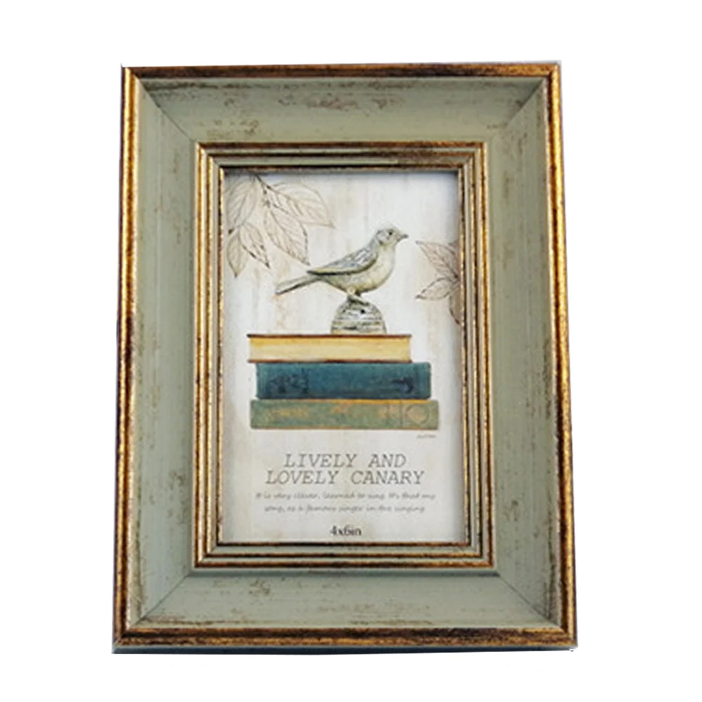 Vintage Wooden Photo Frame - Retro Landscape & Portrait Display for Photos or Posters, Wedding & Anniversary Keepsake, Fits 6 and 7 Photos
