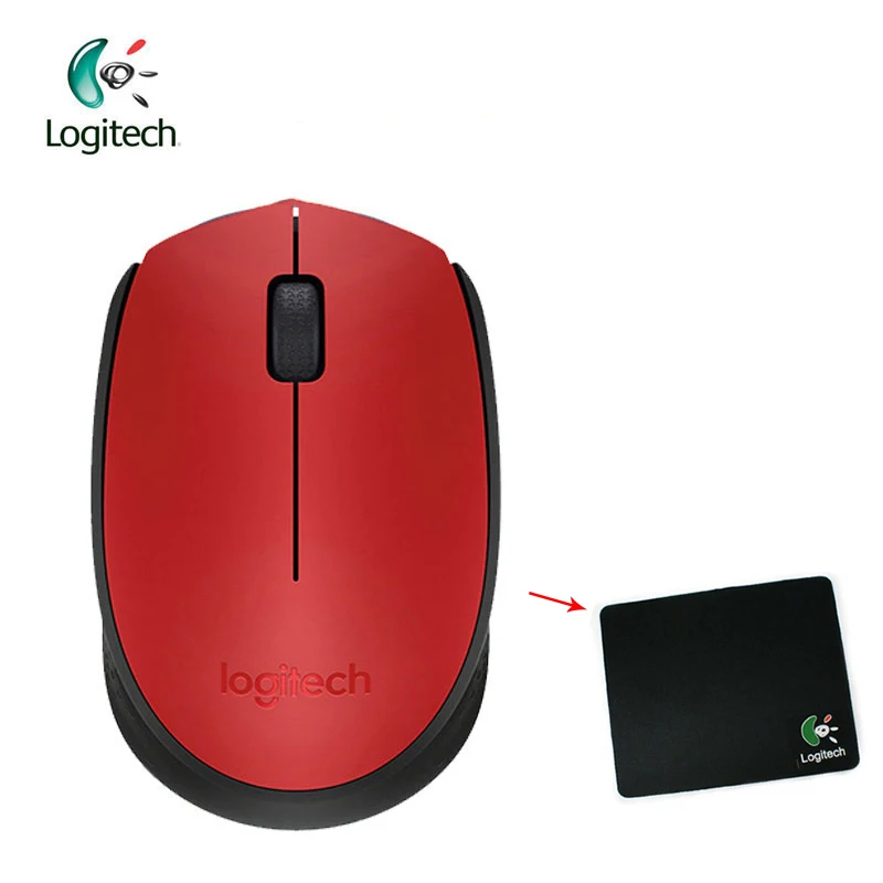 Беспроводная мышь logitech M170 2,4G с разрешением 1000 точек/дюйм, нано-приемник для ПК, Поддержка игр, официальная проверка, бесплатный подарок