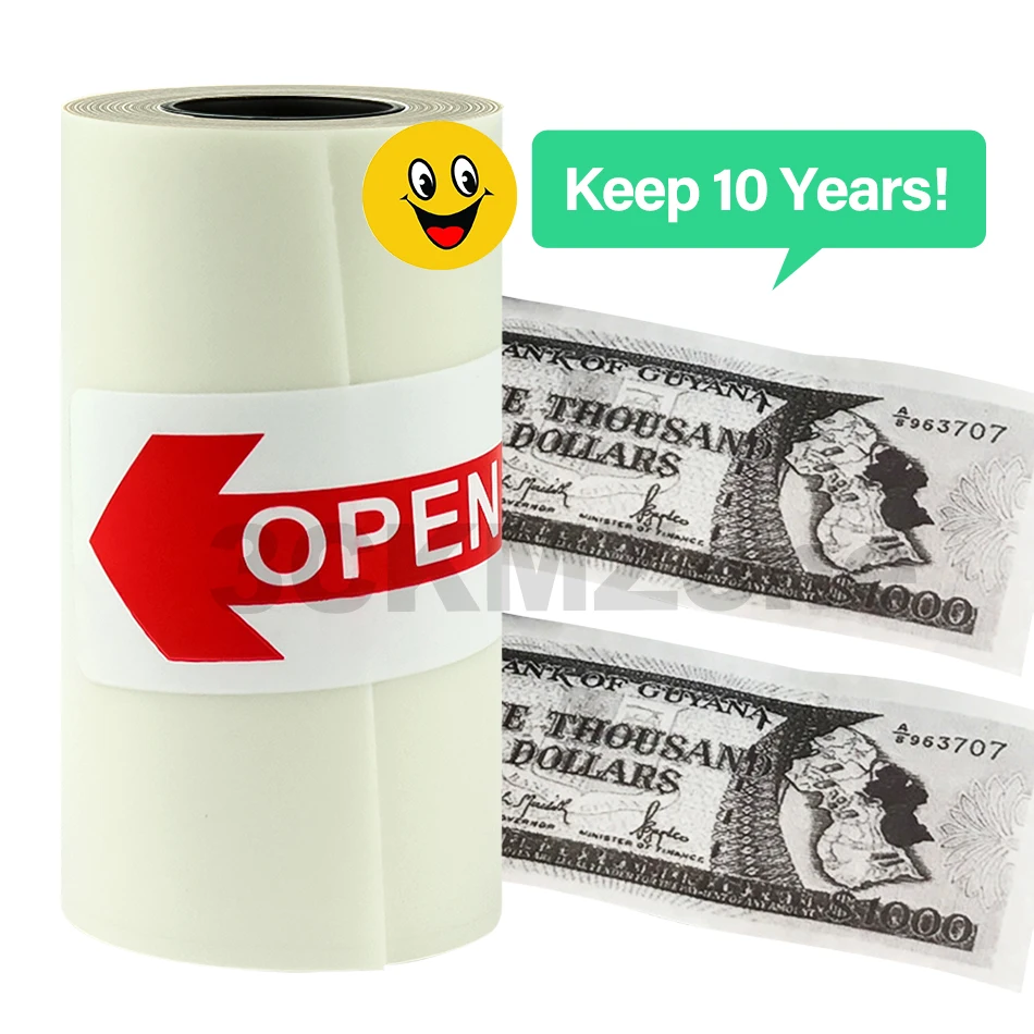 

58mm Sticker Photo Thermal Paper keep 10 Years for Mini Pocket Photo Printer Peripage and Paperang P1 P2