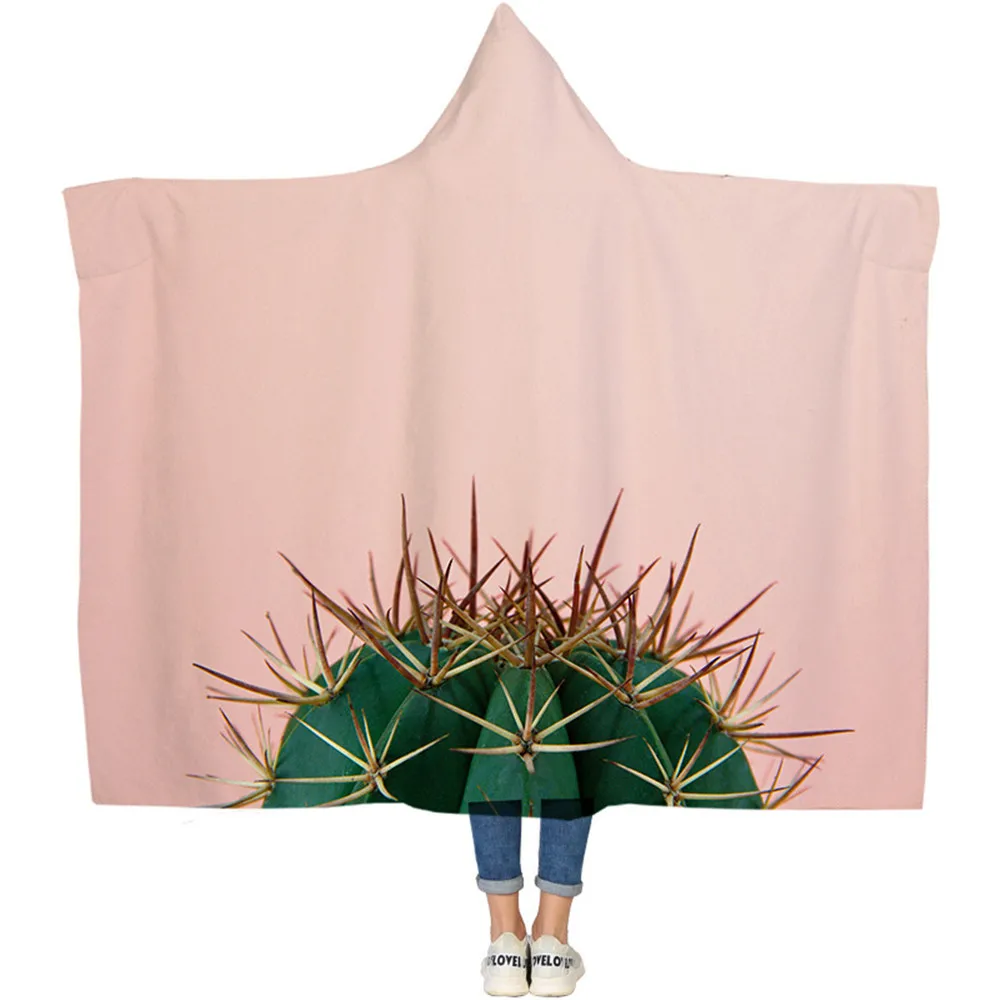 Travel-Outdoor-Wearable-Hooded-Blanket-Unique-Cactus-Printing-Rectangle-Blankets-Winter-Warm-Soft-Lightweight-Coral-Fleece (1)