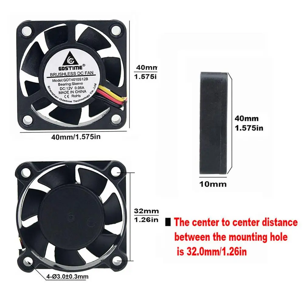 2pcs Cooler Fan 40x40x10mm 4010 3pin With Fg Function 24v 40mm 4cm Dc Desktop Computer Cpu Case Cooling Fan Fan 40x40x10mm Fan 40mmpc Fan 40mm Aliexpress