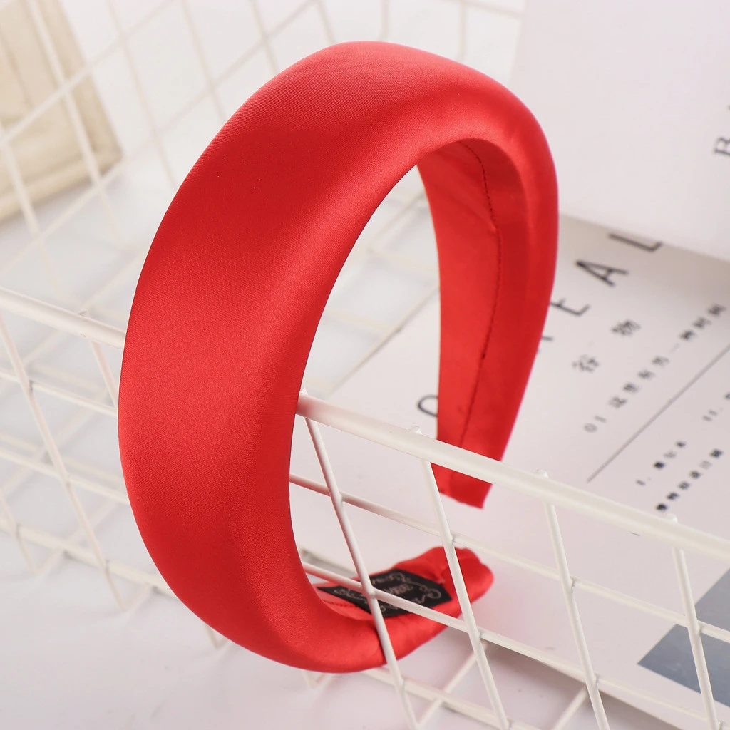 Hair Accessories Satin Headband For Women Solid Color Satin Boutique Hair Hoops Girls Non-slip Hairbands Headwear 903