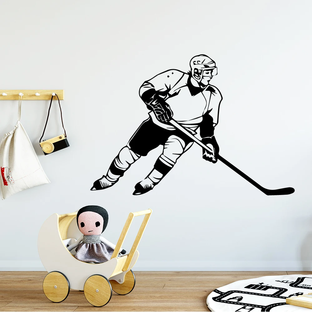 Ice hockey players on the ice Wall Mural Wallpaper