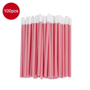 

New 100Pcs Disposable Lip Lipstick Brushes Gloss Wands Applicator Makeup Cosmetic Beauty Brush Tools 2 colors One-off
