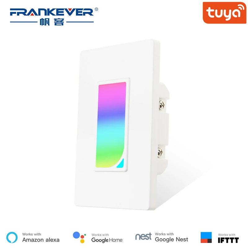 Frankever США ЕС Великобритания wifi умный настенный механический переключатель с RGB Освещение Tuya приложение Голосовое управление Google Home Alexa echo