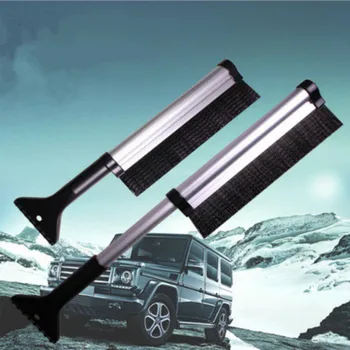 

2 in1 Portable Extendable Snow Brush Ice Scraper car Windshield Cleaning sweep Winter Car Accessories snow blower 42-65cm