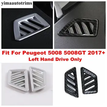 

For Peugeot 5008 5008GT 2017 - 2020 Front Dashboard Air Conditioning AC Vent Outlet Cover Trim ABS Matte / Carbon Fiber Interior