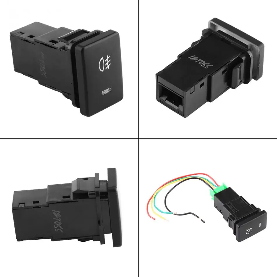 Горячая Высокое качество DC 12V 4 провода Автомобильные противотуманные фары противотуманная фара кнопка включения для Toyota желтый индикатор автомобильные аксессуары