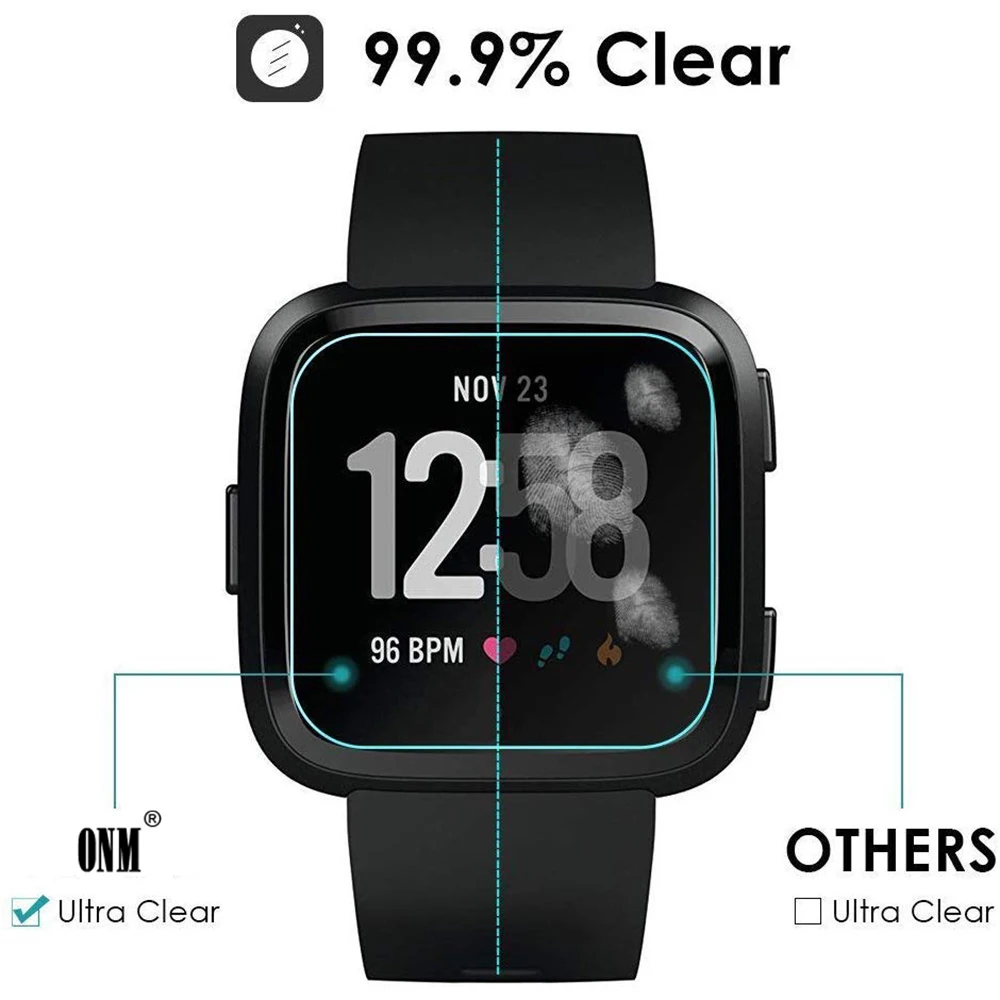 10 шт. Премиум Закаленное стекло для Fitbit Versa & Lite Smartwatch защитная пленка аксессуары