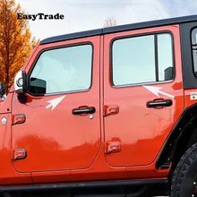 Для Jeep Wrangler JL аксессуары из нержавеющей стали обрамление стойки для зеркала Обшивка двери кузова боковая защита отделка полосы анти-натирания