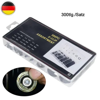 

300pcs Shaft Cir Clip Locking Washer Internal Retaining E-Type Clips Lock Snap Holes Collar Wash Washers