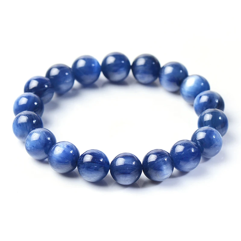 AAA Grade Blue Kyanite Natural Single circle kyanite cat's eye effect Bracelet