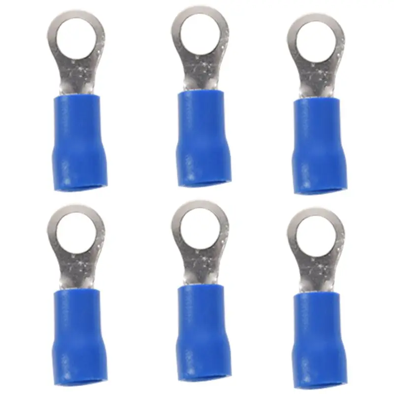 

25pcs Insulated Crimp Ring Terminal Wire Connector 16-14AWG M6 CNIM Hot