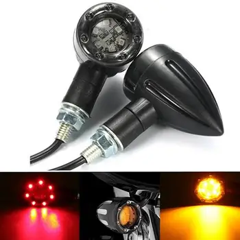 

2 Pcs Stylish Universal Motorcycle LED Rear Turn Signal Running Brake Stop Safe Lights New hot boutique