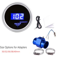 52mm Motorcycle Thermometer Digital Car Water Temperature Gauge 40~150 Celsius With Water Temp Joint Pipe Adapter 1/8NPT Sensor