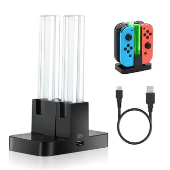

Switch Controller Charger for Nin Switch Joy-Cons Charging Dock Station with 4 Charging Dock LED indication Controller Holder