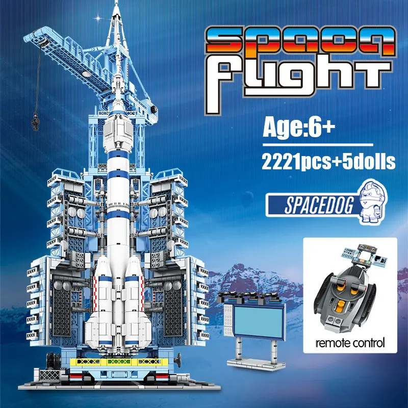 US $134.82 SEMBO Creator RC Aerospace Rocket Building Blocks City Military Remote Control Carrier Space Launch Bricks Toys For Boys