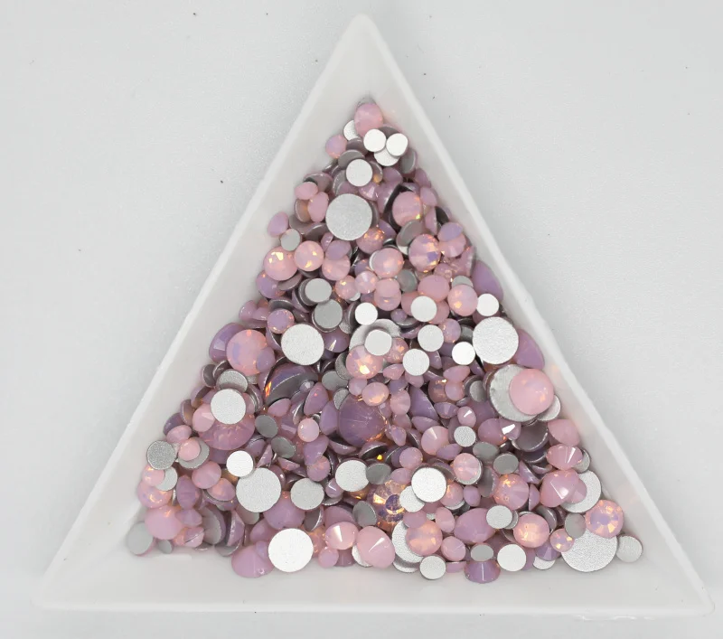 Pink Opal Glass 3D Nail Art Decorations ss3 ss4 ss5 ss6 ss8 ss10 ss12 ss16 ss20 ss30 ss34 Crystal Nails Non HotFix Rhinestones | Красота и