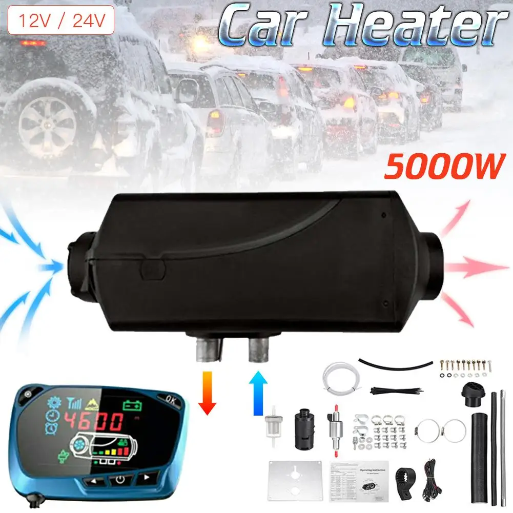 

Car Interior Heater 5KW 12V Air Diesels Heater Parking Heater Warming Equipment With Remote Control+ LCD Monitor+ Exhaust Pipe