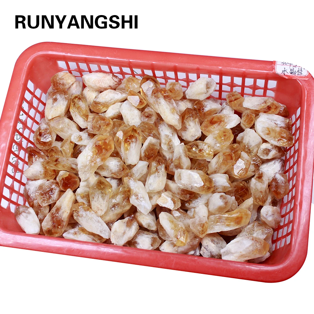 Runyangshi 50 г/пакет натуральный кристалл сырье Целебный Камень цитрин образцы грубые