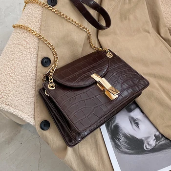 

NEW Uniquely Designed Russian Retro Stone Chain Square Bag & Elegant Messenger Bag Shoulder Bag Width 21cm Height 14cm