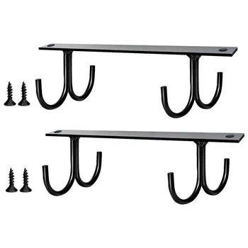 

Under Cabinet Space Saving Organizer Rack Mug Hooks Holder Display Kitchen Coffee Cups Bar Hanging Home Iron Art With Screws