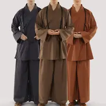 100% хлопок шаолин монах кунг фу костюмы zen lay Медитация одежда