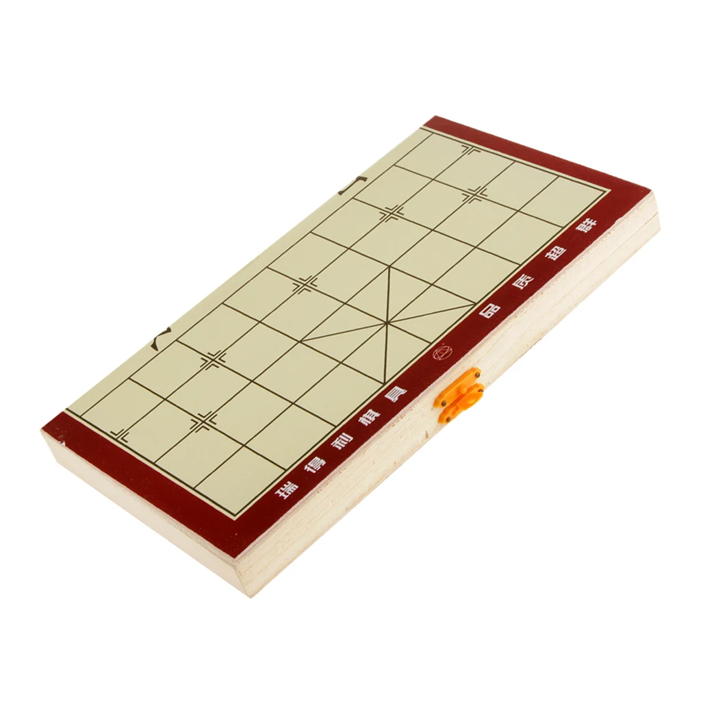 Mini Foldable Board Game Chinese Traditional Game Gathering Party Game Portable Xiangqi Chinese Chess Set 25mm Pieces Diameter