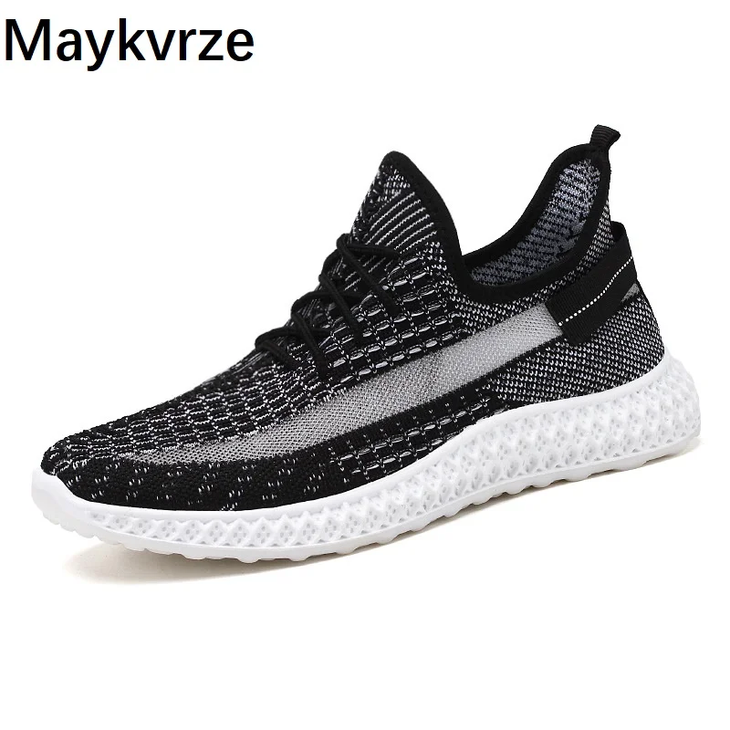 

2020 new sneakers men breathable mesh running wild casual couple lightweight Flying woven shoes