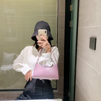 

Fashion Exquisite Shopping Bag Retro Casual Women Totes 2021 New Trend Shoulder Bags Female Leather Solid Color Chain Handbag